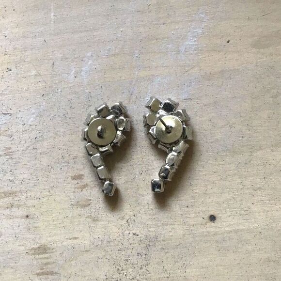 Earrings, Vintage Rhinestone Earrings, Post, Good Condition, Fancy, Sparkle, Bli - Picture 4 of 6